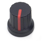 Handle on axle 6mm Star<gtran/> AG09 15x15 Black with red pointer<gtran/>
