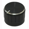 Handle on axle 6mm Star Black D = 17mm H = 13mm