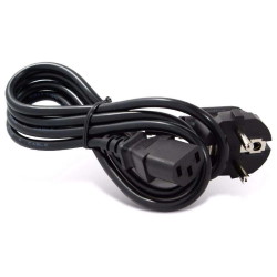Power cable С13 3x1mm2 Cu 1.8m black straight plug