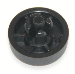 PVC leg HFF-8 D=15.6mm H=4.6mm Black