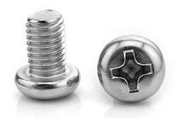Stainless screw M5x10mm half round PH stainless steel 304