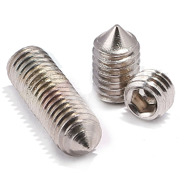 Set screw M3x8mm hex. stainless steel 304 cone