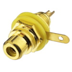 Panel socket<gtran/> HD-0002RCA Gold yellow<gtran/>