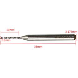 Carbide drill for PCB 1.9mm spiral shank 3.175mm